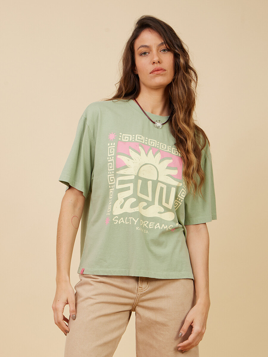 T-SHIRT BRULA RUSTY - Verde 