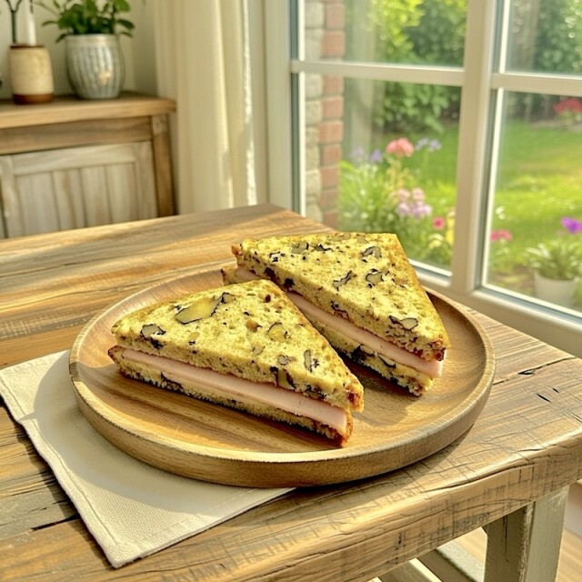 2 Sándwiches de Lomito en Pan de Budín de Nuez 2 Sándwiches de Lomito en Pan de Budín de Nuez