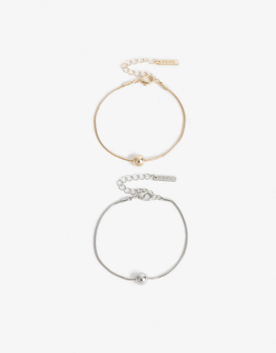 Set De Pulseras Flexibles Biplating 