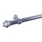 Barrote cortina de metal 2 m + 2 Soportes PLATEADO OSCURO