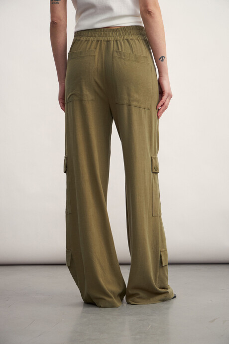 Pantalon Cargo Verde