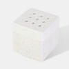 QUEMADOR BLANCO CUAD P/INCIENSO 3Pzas 7X6.5CM Unica