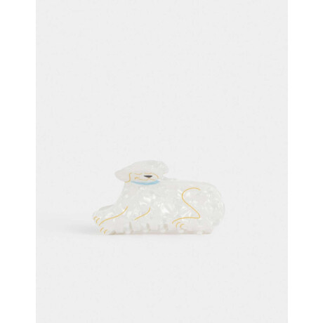 Broche Animalito Blanco Crudo