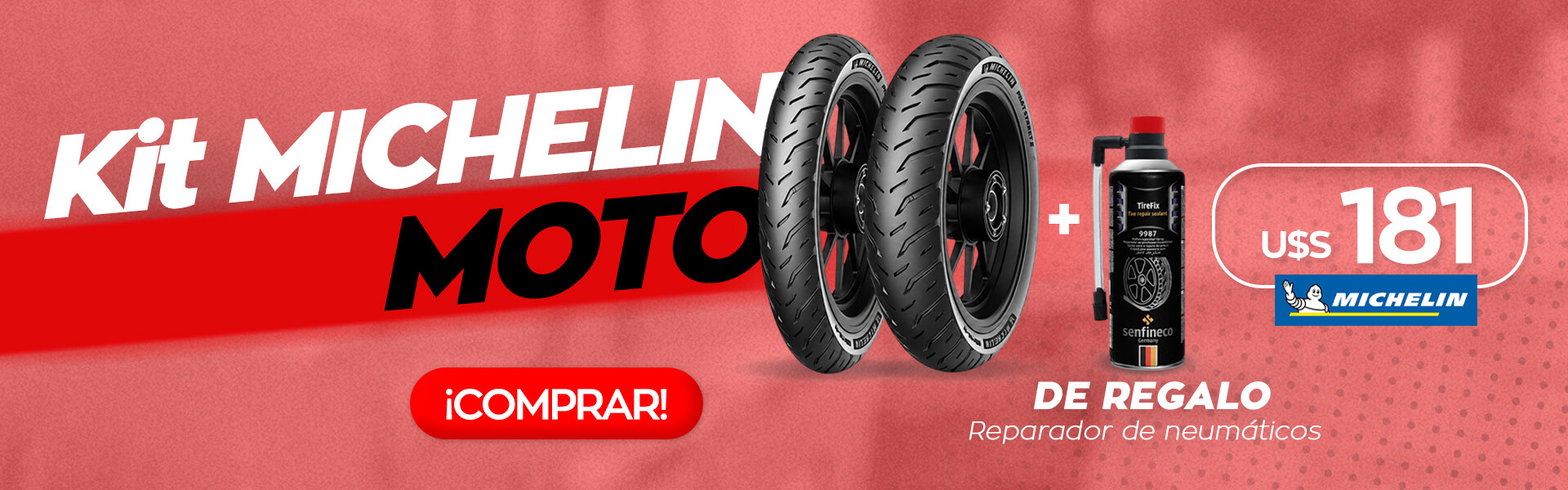 Kit Michelin Moto Neumáticos Michelin para Moto Delantero y Trasero