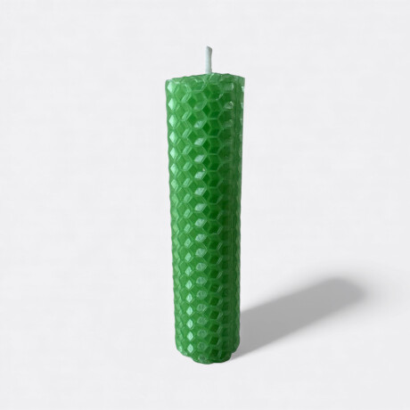 Vela De Miel Gruesa De Colores Verde