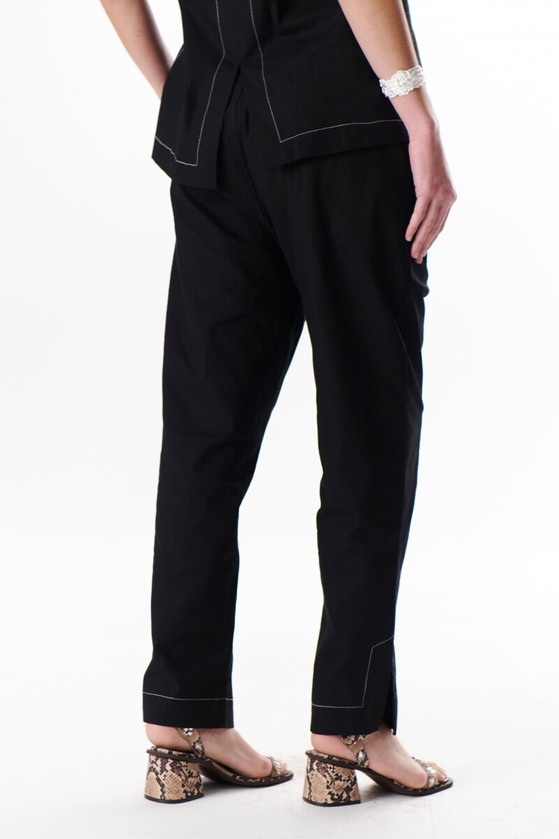 PANTALON LINO STRECH NEGRO