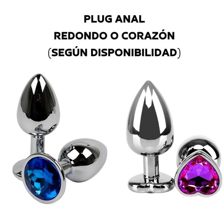 Combo Vibrador Doble + Lazo Peneano + Plug Anal Combo Vibrador Doble + Lazo Peneano + Plug Anal