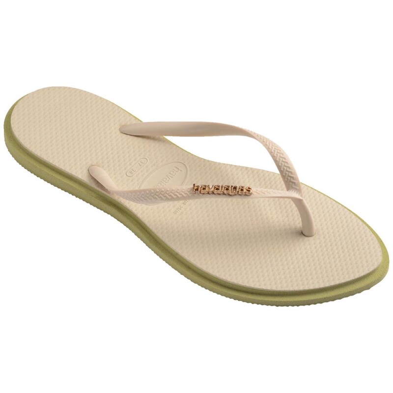Sandalias Havaianas Slim Point FC Mujer Verde Mandacaru Beige