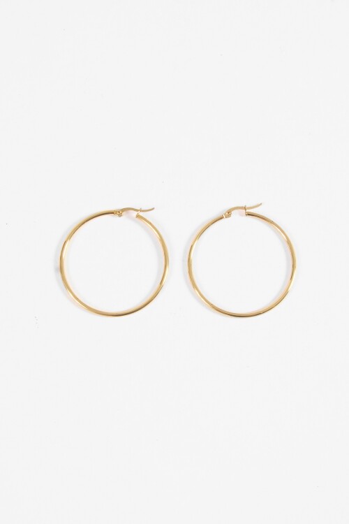 Aros acero extra large dorado