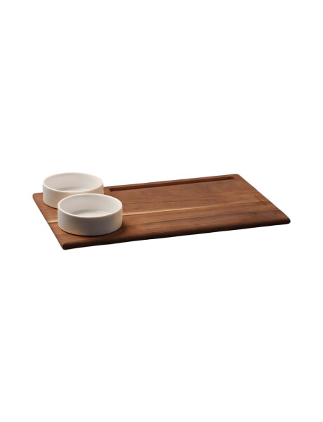 TABLA CON 2 RAMEQUINES 30x18x4CM MADERA ACACIA TABLA CON 2 RAMEQUINES 30x18x4CM MADERA ACACIA