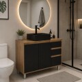 MUEBLE DE BAÑO 100 CM SIN BACHA - NEGRO MUEBLE DE BAÑO 100 CM SIN BACHA - NEGRO