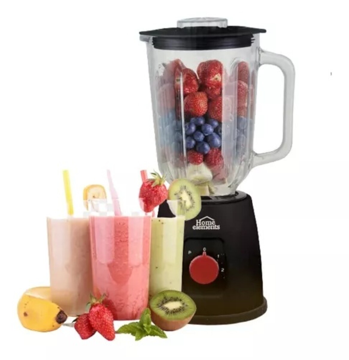 Licuadora Home Elements Jarra de Vidrio 1.5 L 350W 