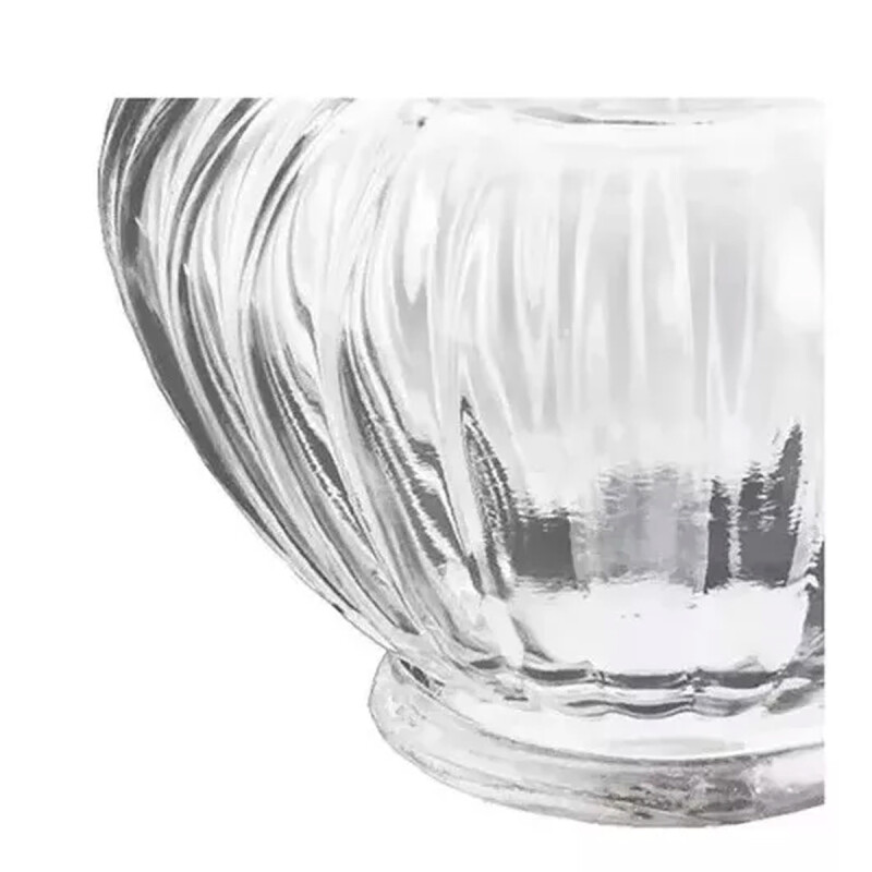 Frasco de vidrio ovalado con tapa 300 ml TRANSPARENTE