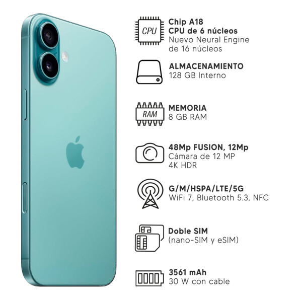 Iphone 16 8/128 Gb 5g VERDE