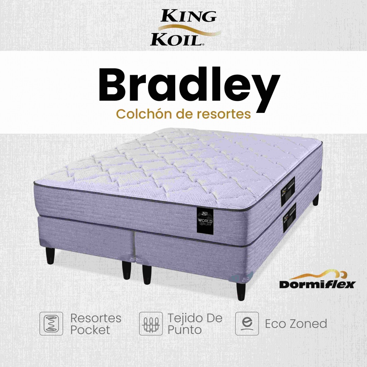 Colchón Bradley con Sommier - Queen 160x200 