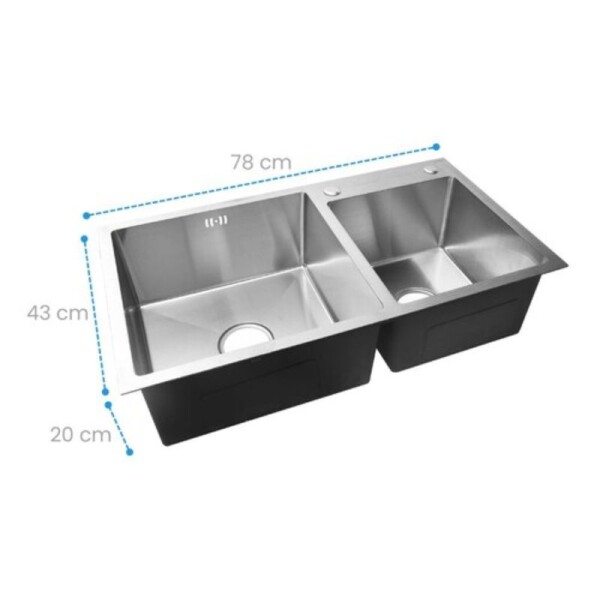 PILETA Y 1/2 DE SOBREPONER 78 X 43 X 22 + ACCESORIOS - INOX PILETA Y 1/2 DE SOBREPONER 78 X 43 X 22 + ACCESORIOS - INOX