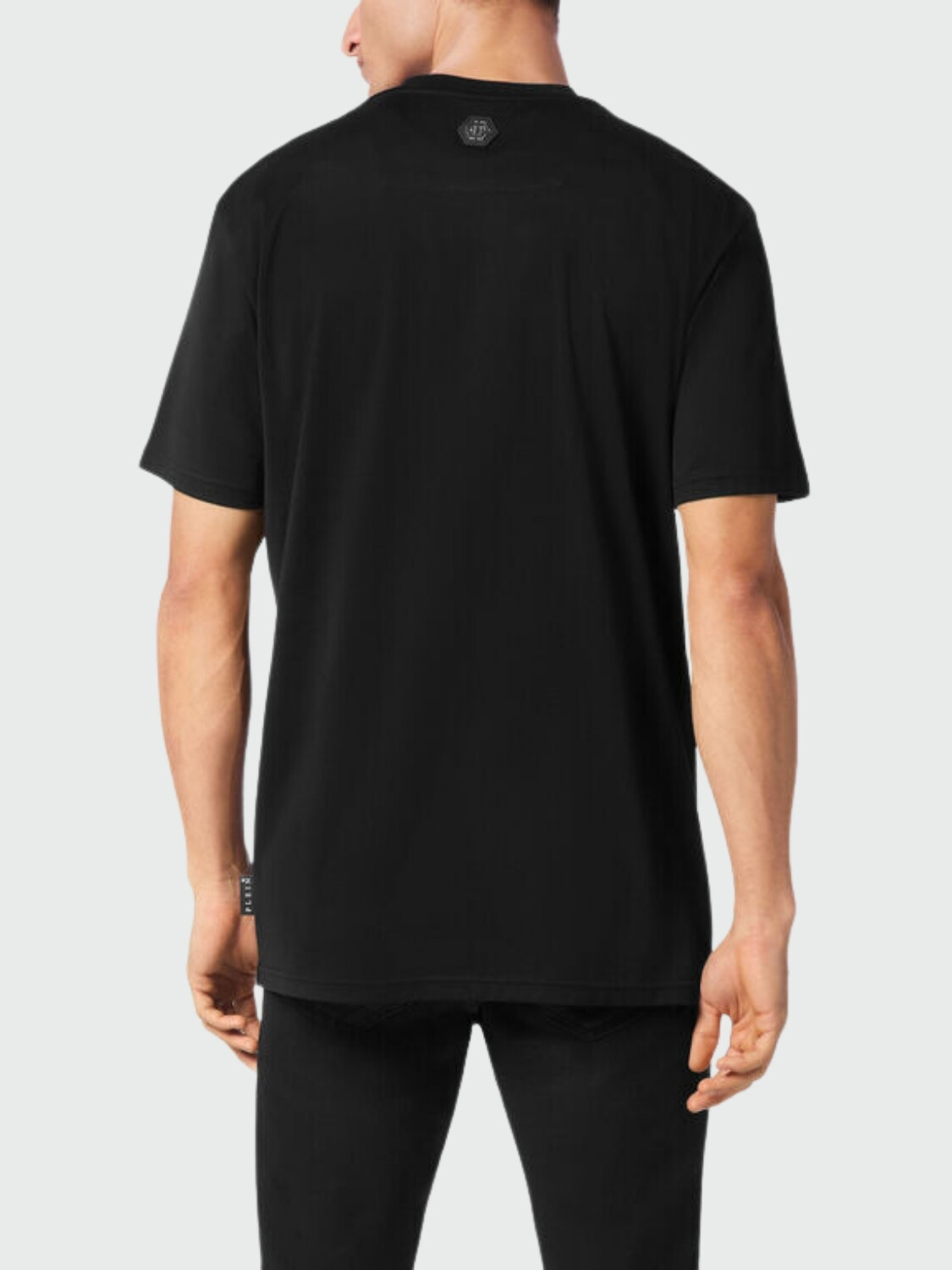PHILIPP PLEIN - camiseta negra Smile con strass Negro