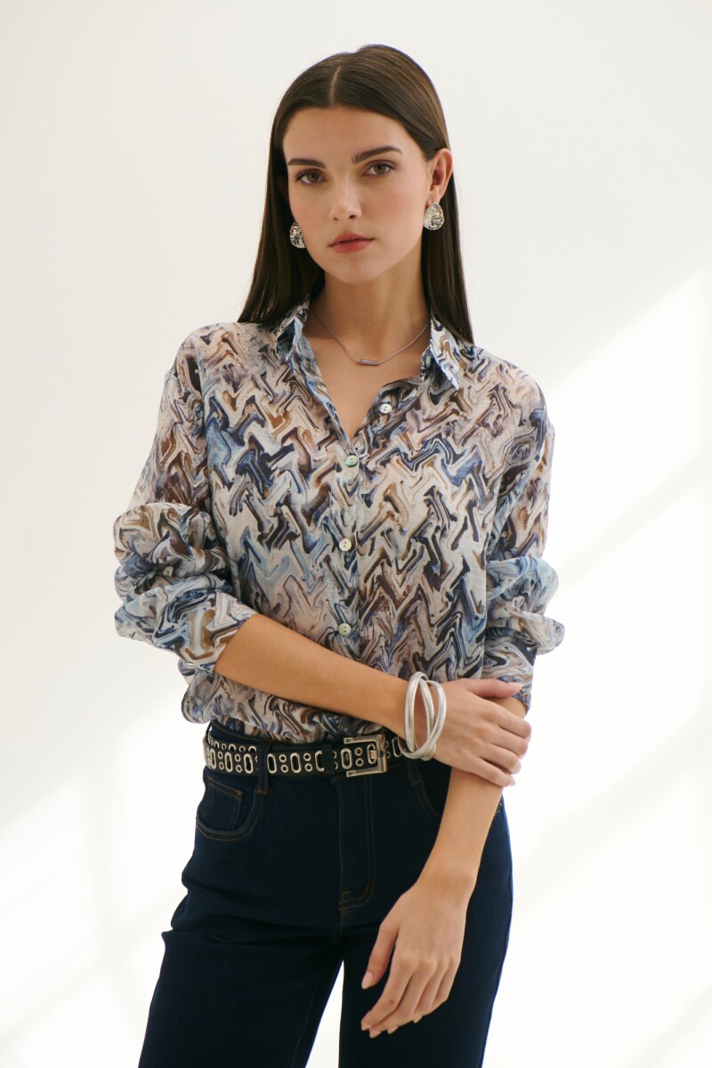 CAMISA JULIETA AQUA AZUL