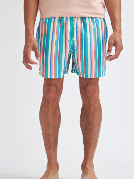 Short de baño Rayas Multicolor