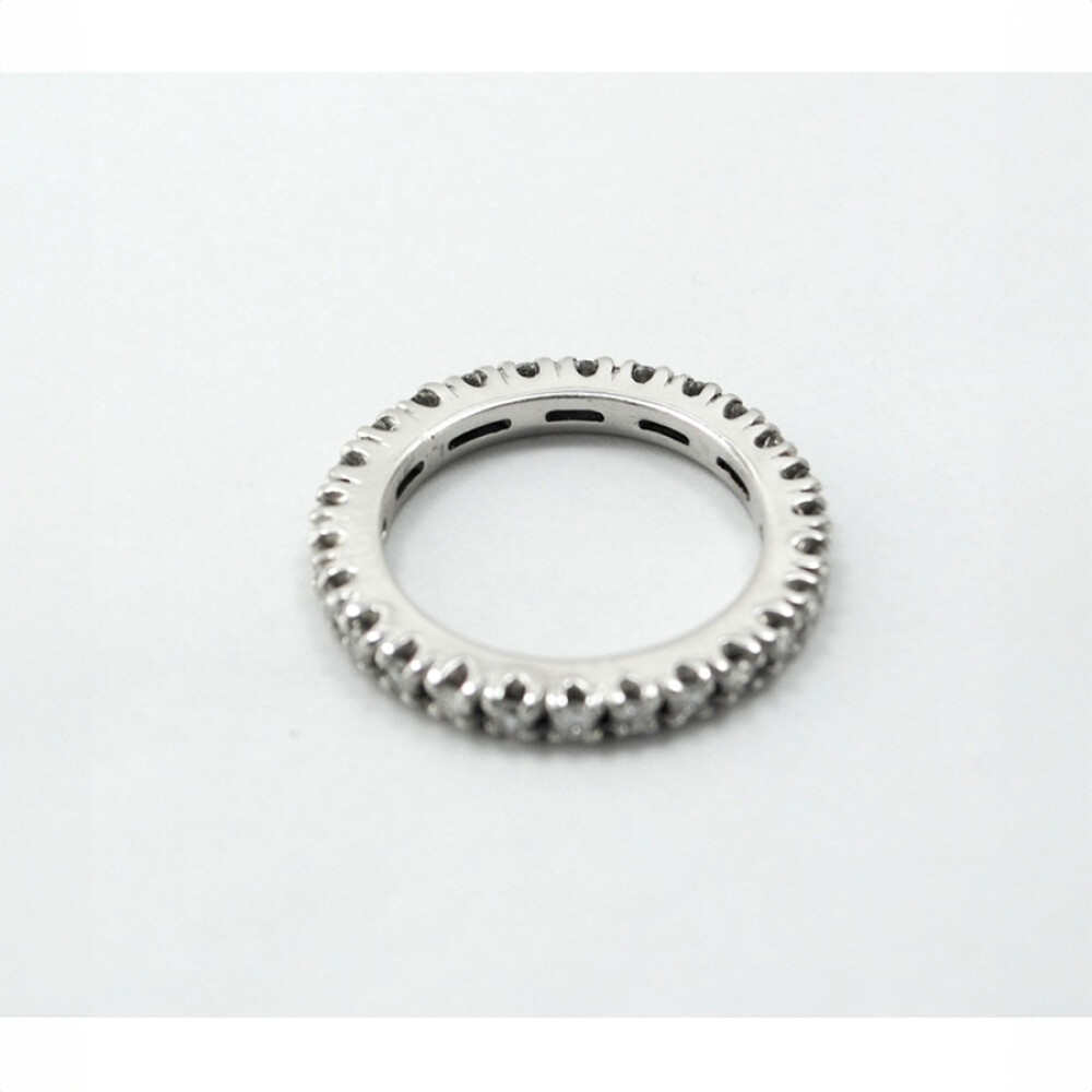 Anillo Sin Fin 18K Blanco Y Brillantes Anillo Sin Fin 18K Blanco Y Brillantes