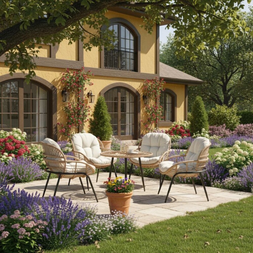 Juego Muebles De Jardin Versalles (Blanco) Juego Muebles De Jardin Versalles (Blanco)
