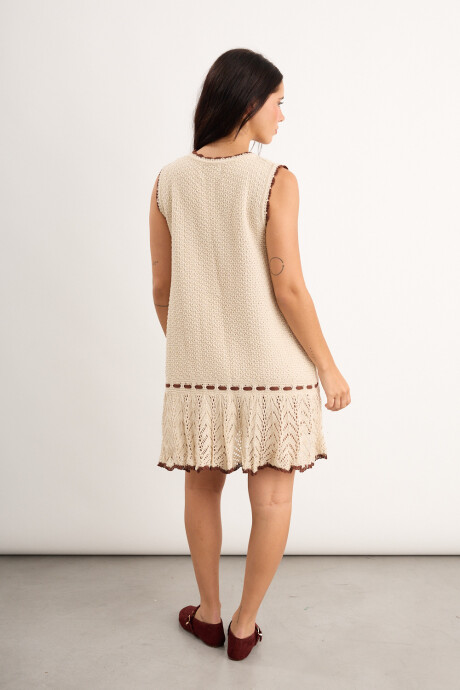 Vestido Magnolia corto Crudo