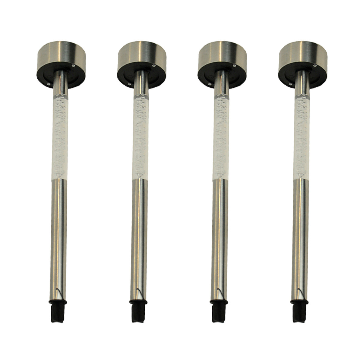 4 Lamparas solares para jardin - NEGRO 