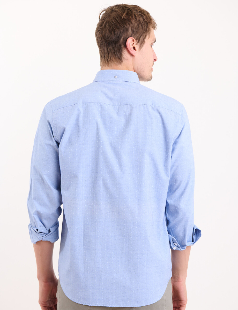 012592 CAMISA HARRINGTON LABEL Azul Piedra