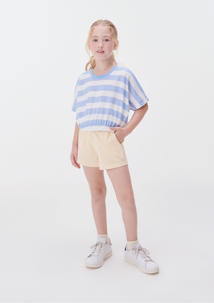 SHORTS FEM - AMARELO CLARO 