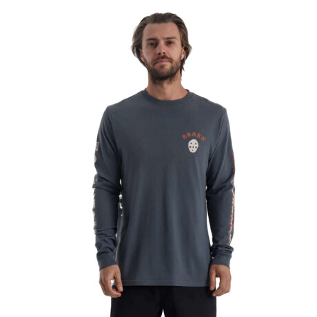Remera Roark Folk Yeah Gris Oscuro
