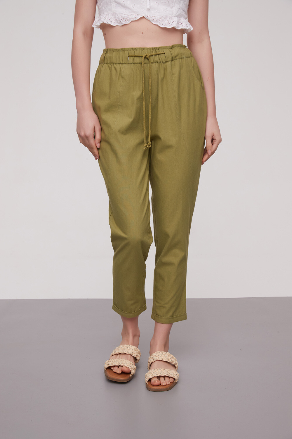 Pantalon Bengkel Verde Oliva Oscuro