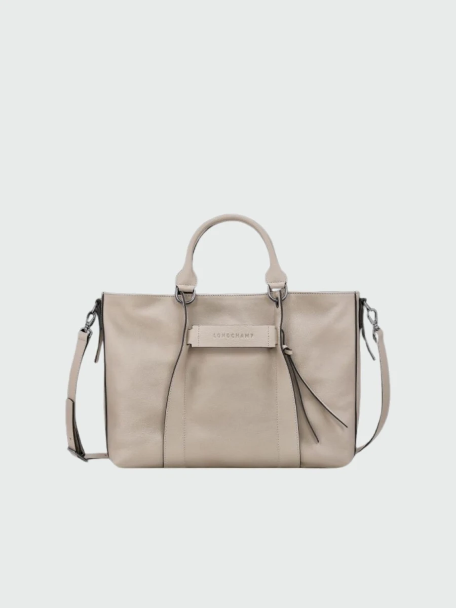 Longchamp -Cartera de cuero con correa extraible, 3D - 0 