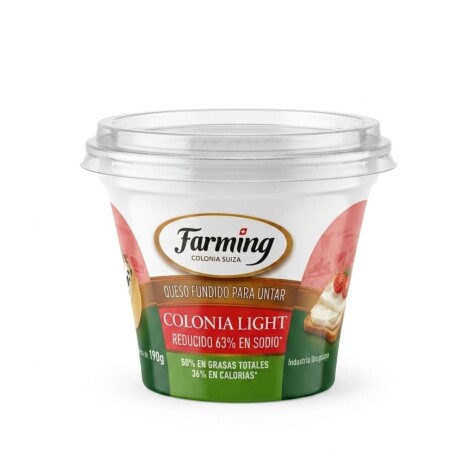 QUESO UNTABLE COLONIA LIGHT 190G QUESO UNTABLE COLONIA LIGHT 190G