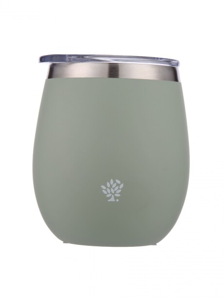 Mate Acero Inox. con Tapa Oliva