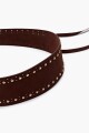 Faja de suede con tachas tostado
