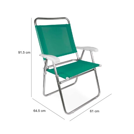 Reposera Alta Plegable en Aluminio Mor Master Plus Fashion Verde
