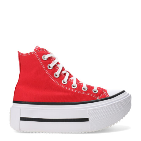 Championes Unisex Converse Ctas Lift Double Stack HI Rojo - Blanco - Negro