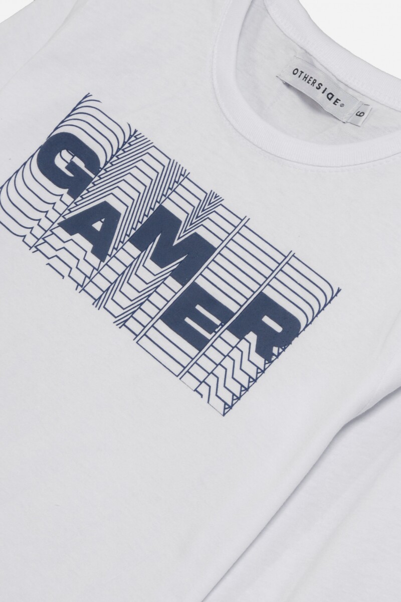 Remera Gamer BLANCO