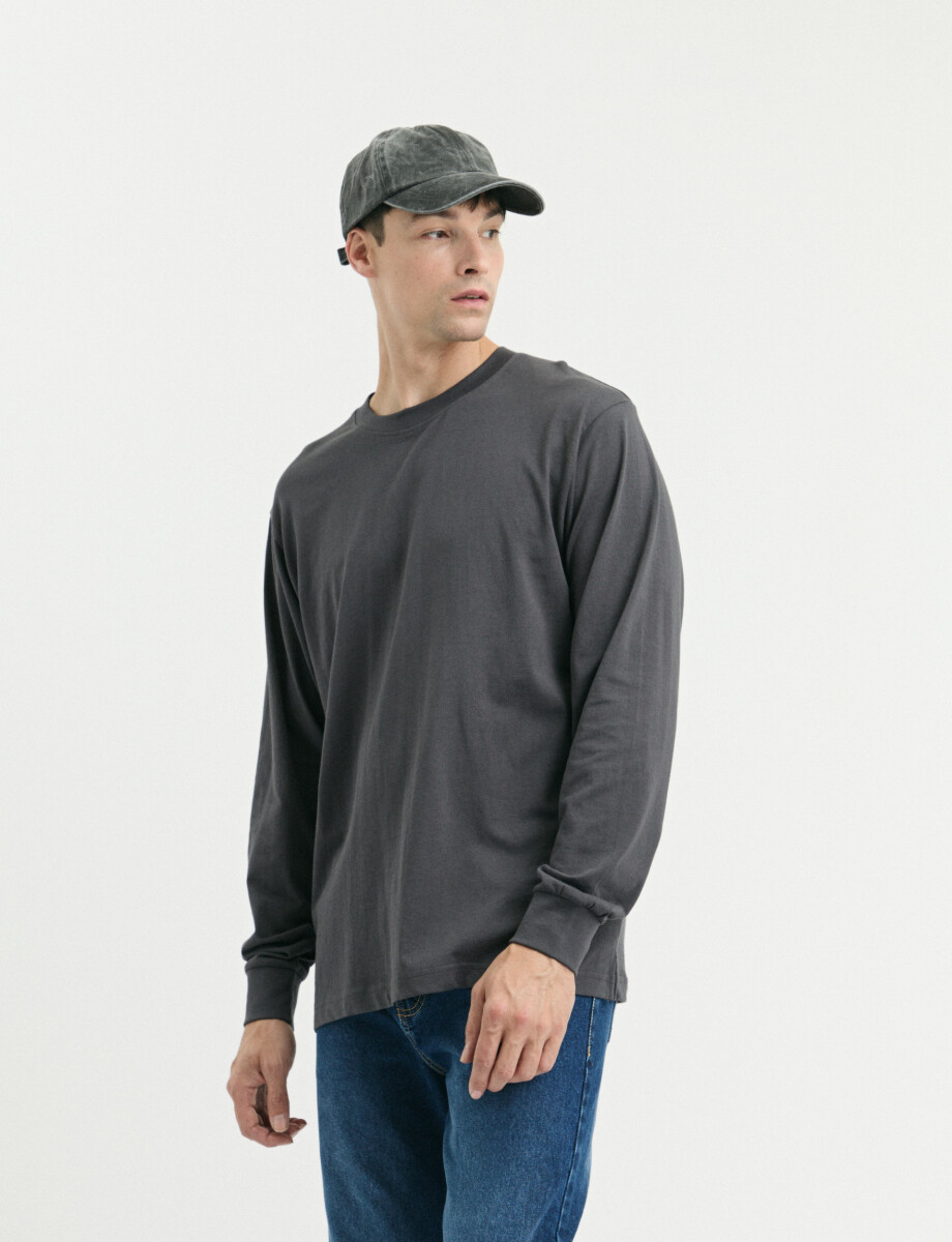 520682 T-SHIRT HARRINGTON LABEL Gris Oscuro