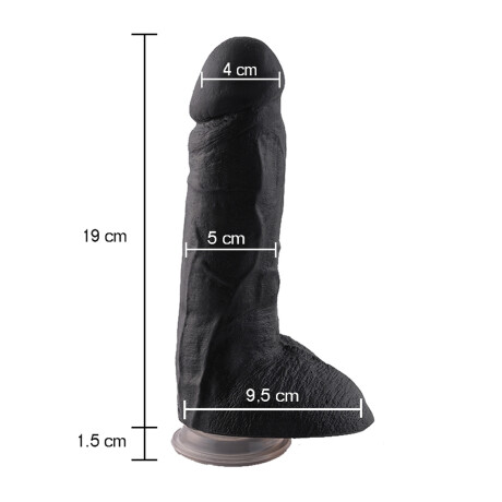 Vibrador Realístico Steve Con Ventosa Negro