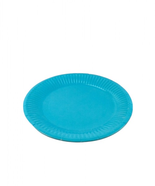 Plato 18 cm. diametro paquete x 10 CELESTE