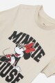 Remera Minnie iconica mujer BEIGE