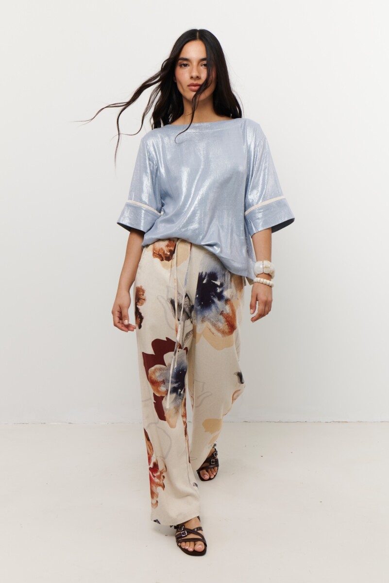 PANTALON LINO TULIP - AZUL 