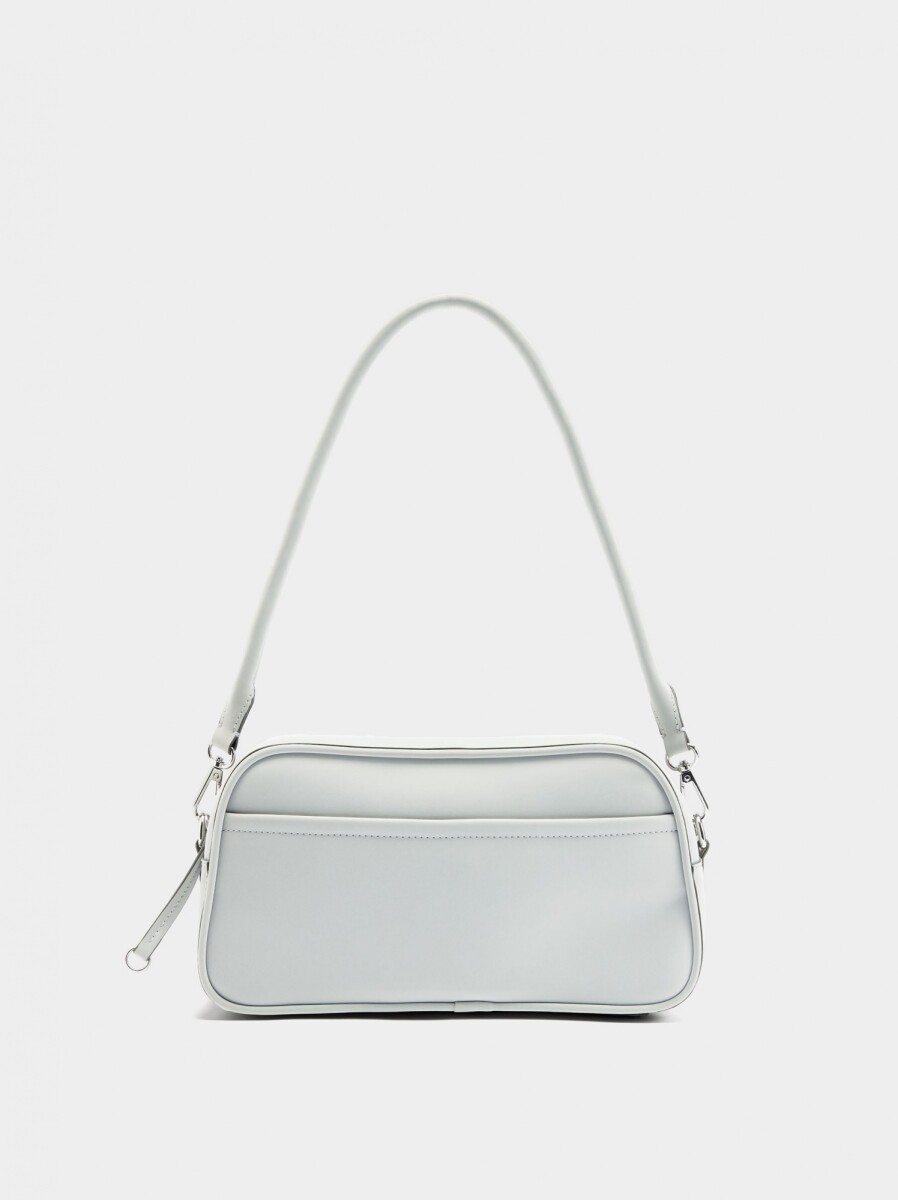Bolso De Hombro De Textura Suave M - blanco 