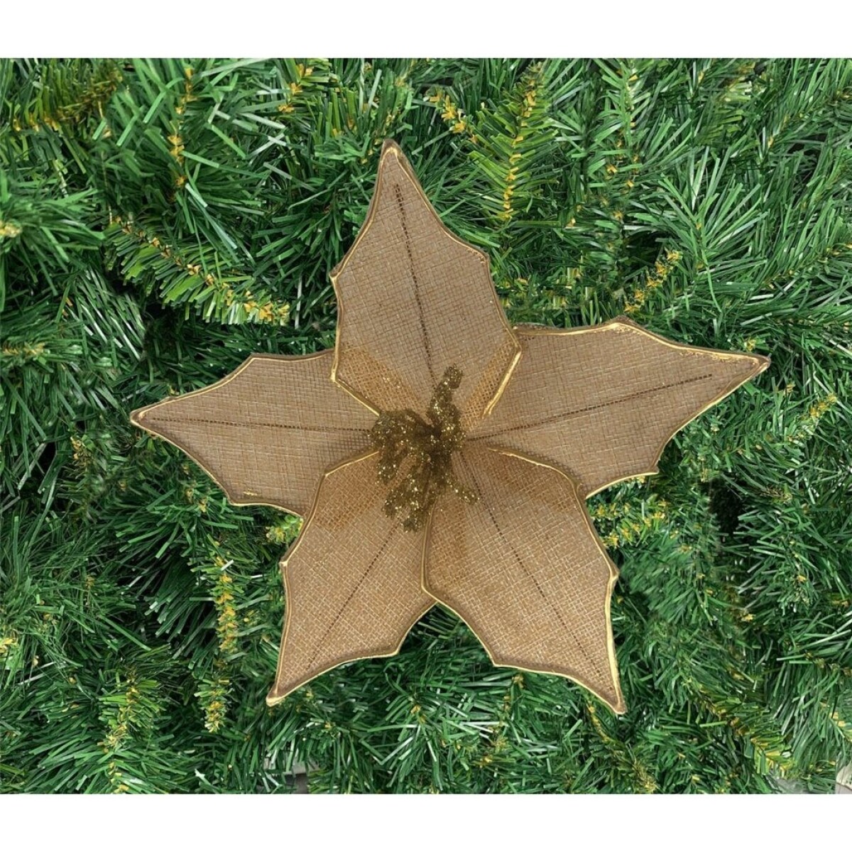 FLOR NAVIDEÑA RUSTICA 18 CM. 