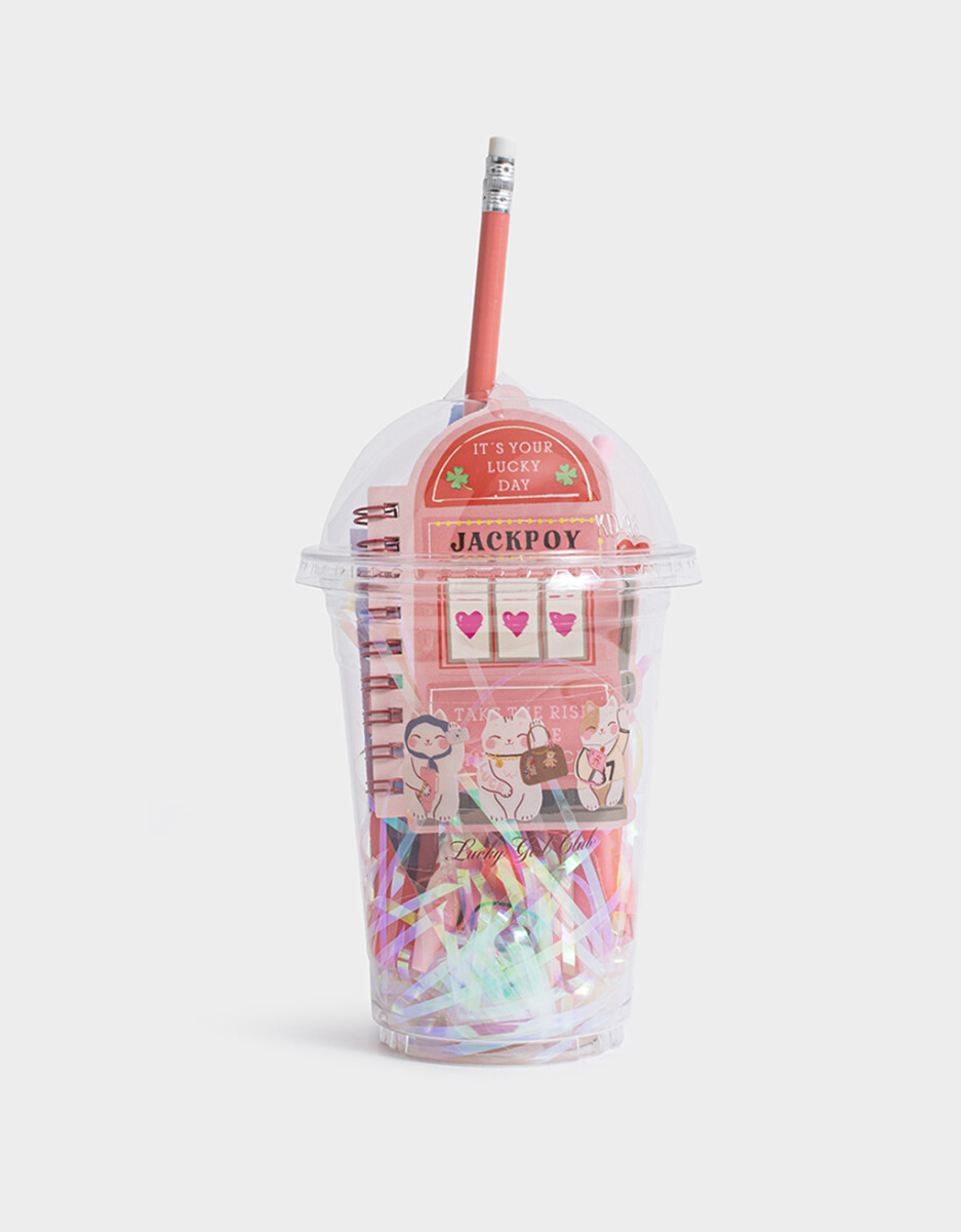 Set De Librería En Vaso 