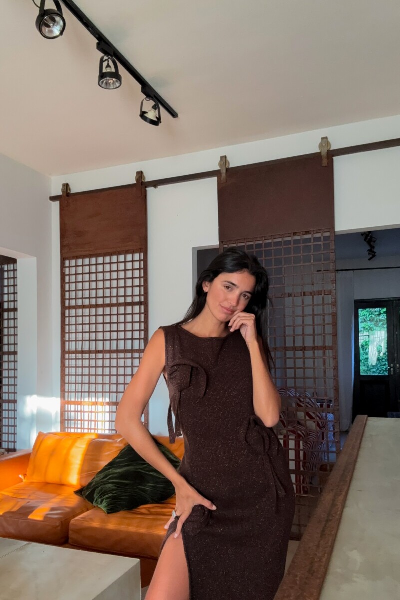 Rosette Dress Chocolate