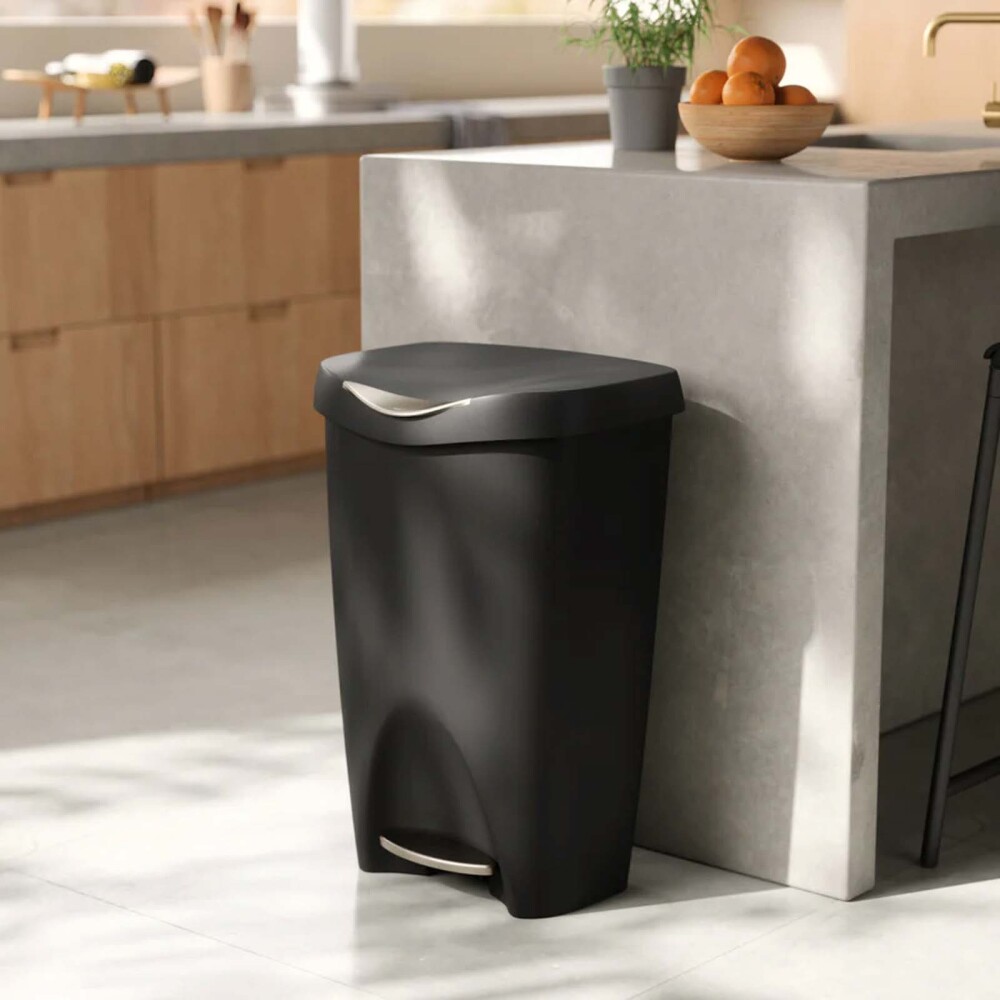 PAPELERA 50 L POLIPROPILENO NEGRO 1022666
