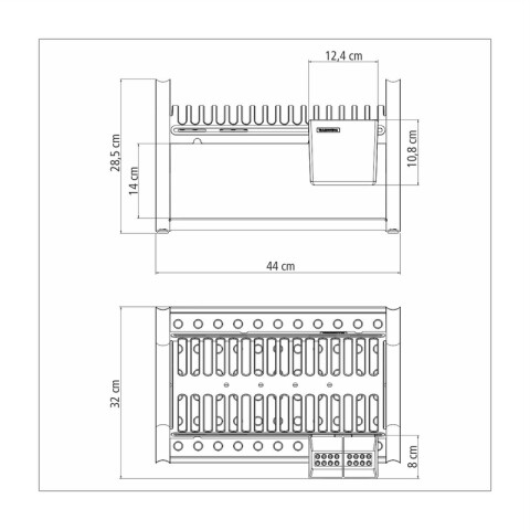 Escurridor de Platos 1 Pieza Acero Inoxidable con Cubiertera Naranja Tramontina Escurridor de Platos 1 Pieza Acero Inoxidable con Cubiertera Naranja Tramontina