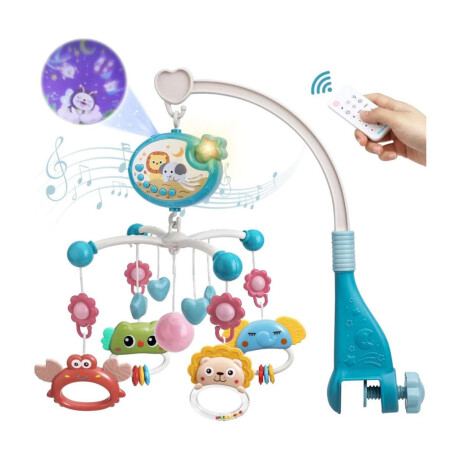 Móvil Para Cuna Con Protector Sonajeros, Luz Y Música